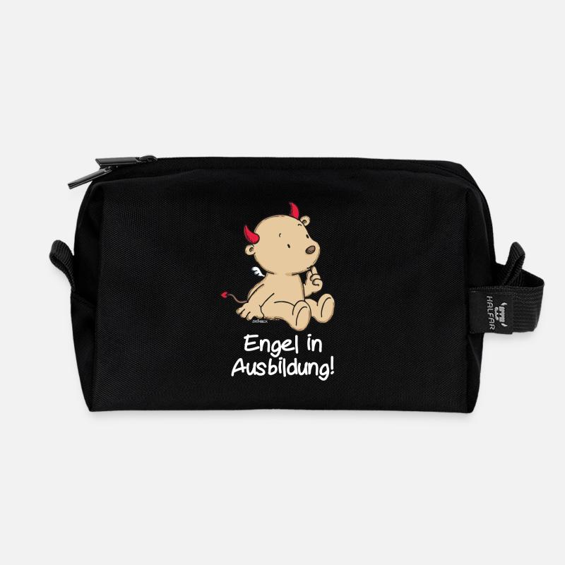 Engel_Teufel Ausbildung - Recycelte Kulturtasche - Schwarz