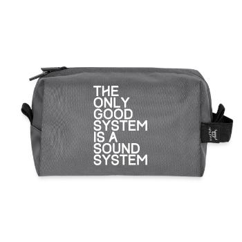 Le seul bon système est un système sonore - TECHNO - Trousse de toilette en tissu recyclé - anthracite - Devant