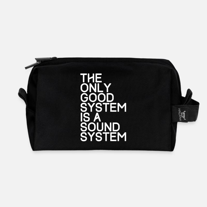 The only good system is a sound system - TECHNO - Recycled Toiletry Zip Bag - black