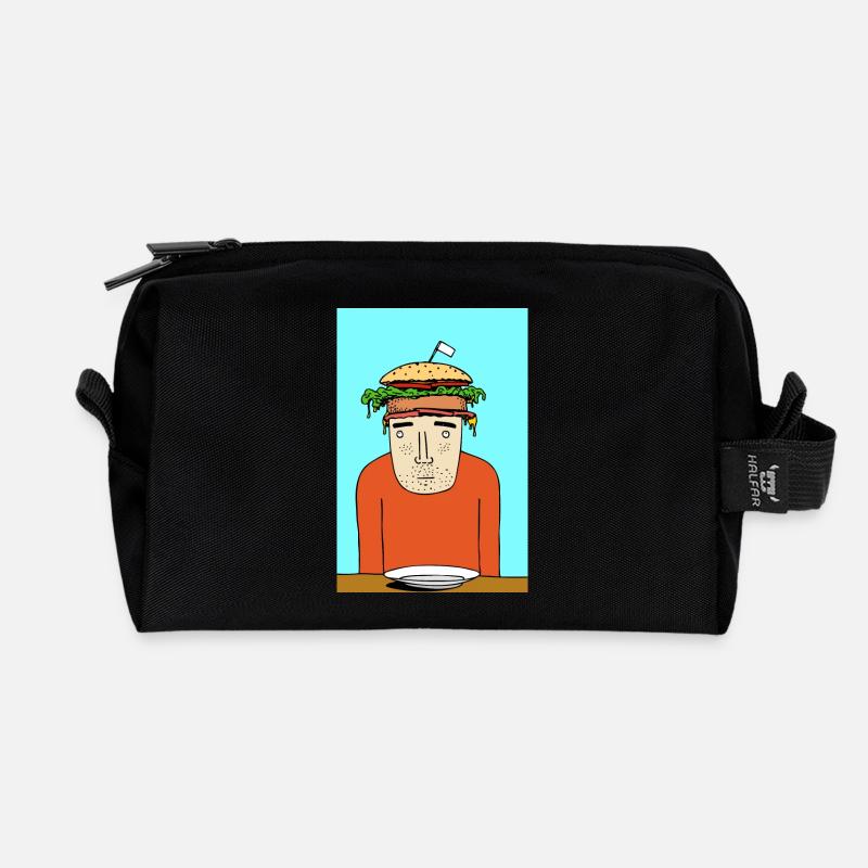 Burgerman - Trousse de toilette en tissu recyclé - noir