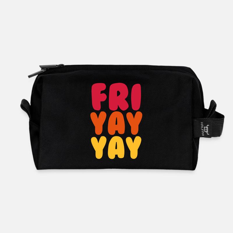 Fri-yay-yay Friday Weekend Party - Recycelte Kulturtasche - Schwarz