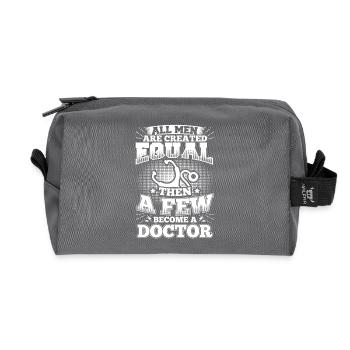 Drôle docteur Doc chemise tous les hommes égaux - Trousse de toilette en tissu recyclé - anthracite - Devant