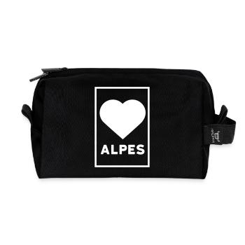 liebe Alpen - Recycelte Kulturtasche - Schwarz - Vorne