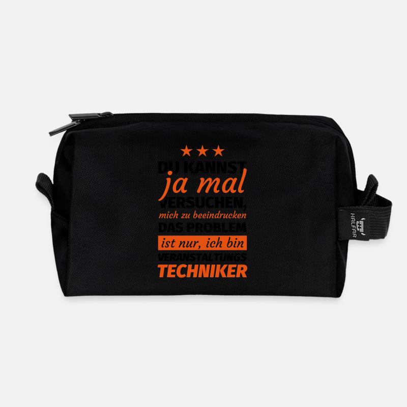 Veranstaltungstechniker - Recycelte Kulturtasche - Schwarz
