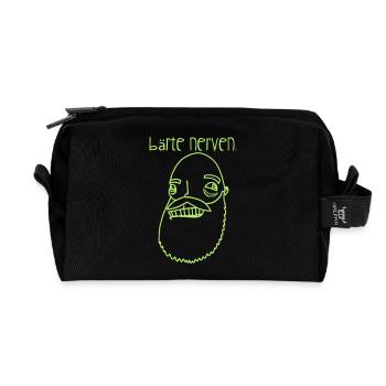 Bärte nerven! - Recycelte Kulturtasche - Schwarz - Vorne
