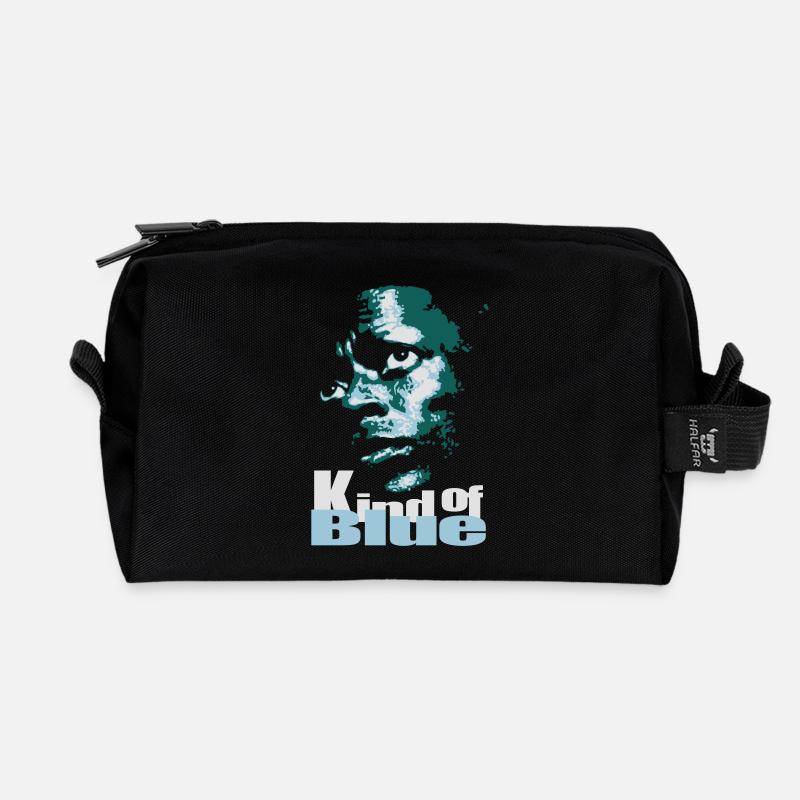 Blue jazz flex - Recycled Toiletry Zip Bag - black