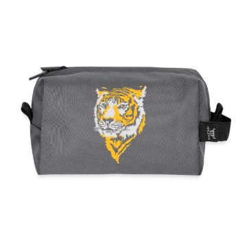 Tête de tigre flex - Trousse de toilette en tissu recyclé - anthracite - Devant