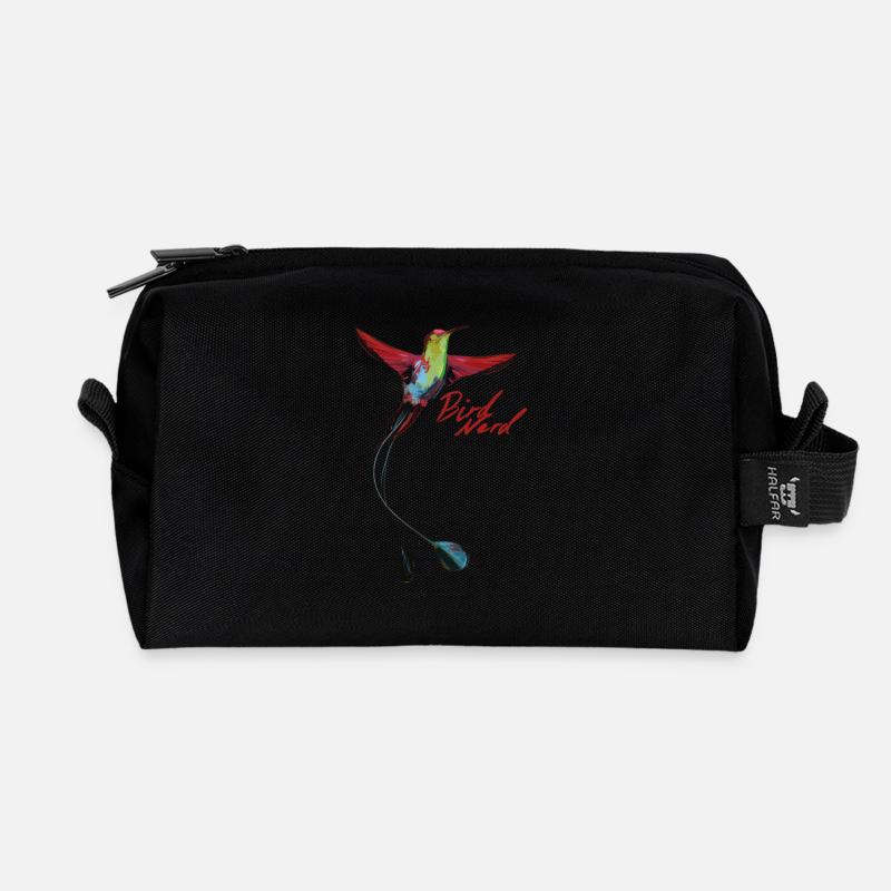 Bird Nerd - Recycelte Kulturtasche - Schwarz