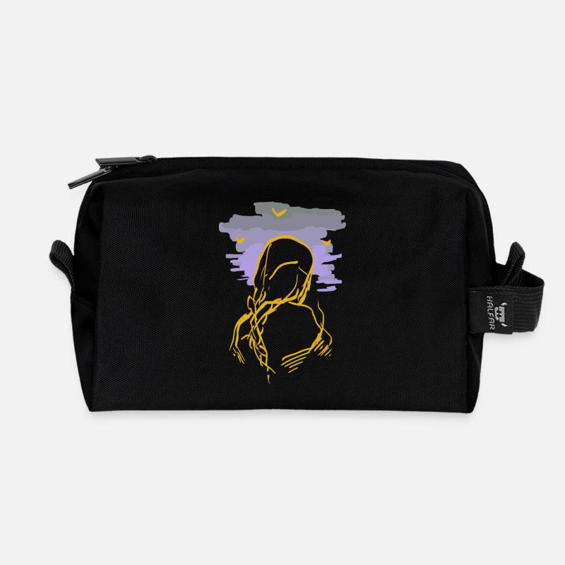 sorcière - Trousse de toilette en tissu recyclé - noir