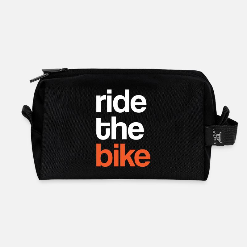Fahren Sie mit dem Fahrrad - Recycelte Kulturtasche - Schwarz