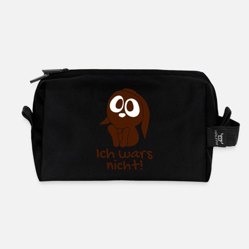 Ich wars nicht - Recycelte Kulturtasche - Schwarz
