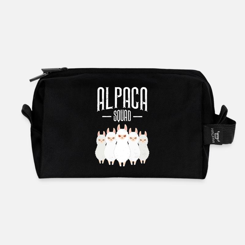 Alpaca Squad - Trousse de toilette en tissu recyclé - noir