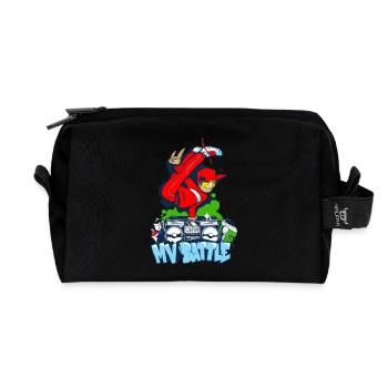 Breakdance B-Boy Streetdance Design Hip Hop Danse - Trousse de toilette en tissu recyclé - noir - Devant