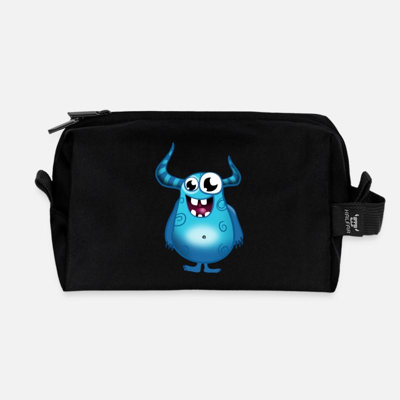 Monster - Recycelte Kulturtasche - Schwarz