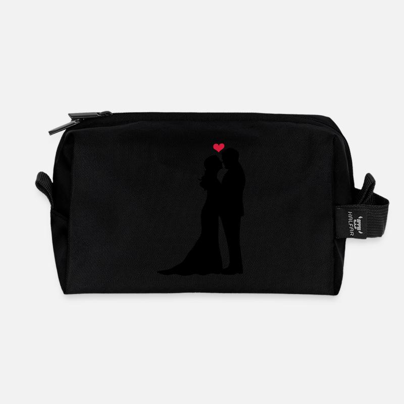 Brautpaar - Recycelte Kulturtasche - Schwarz