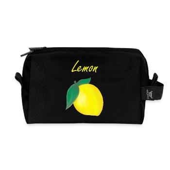 Lemon - Zitrone - Recycelte Kulturtasche - Schwarz - Vorne
