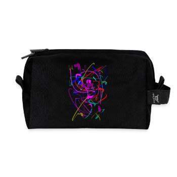 Abstrakt - Recycelte Kulturtasche - Schwarz - Vorne