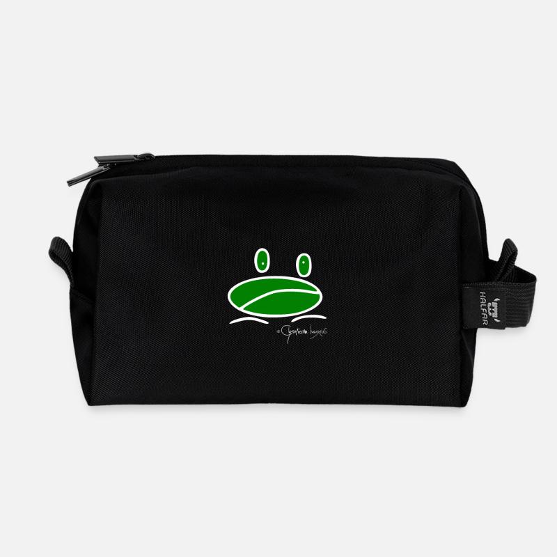 Froschmini - Ranunculus Oophagus - Recycelte Kulturtasche - Schwarz