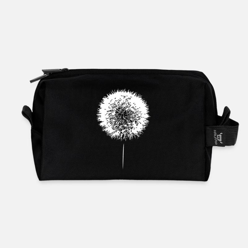 Dandelion Dandelion Seeds - Recycled Toiletry Zip Bag - black