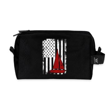 Patriotischer Seemann US - Recycelte Kulturtasche - Schwarz - Vorne
