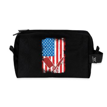 US Flagge Schlachter - Recycelte Kulturtasche - Schwarz - Vorne