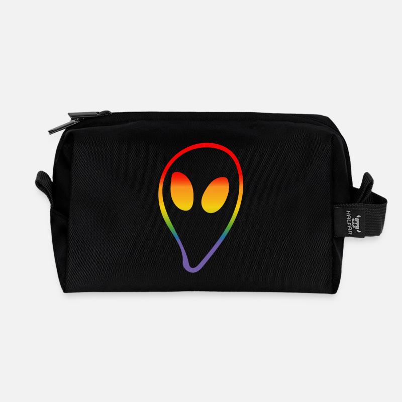 Regenbogen Alien LGBTQI lgbt tshirt - Recycelte Kulturtasche - Schwarz