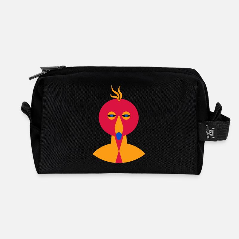 Sunny Phoenix - Recycelte Kulturtasche - Schwarz