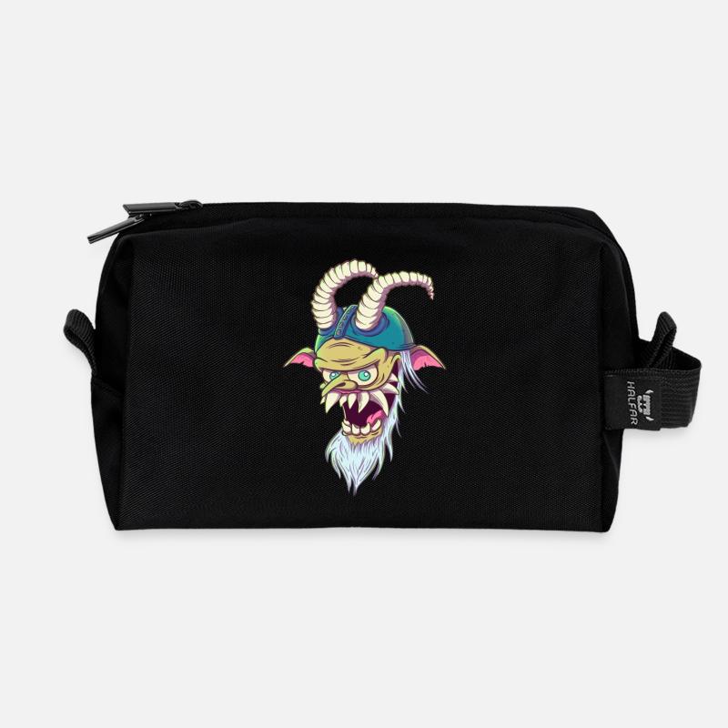 Krampus - Recycelte Kulturtasche - Schwarz