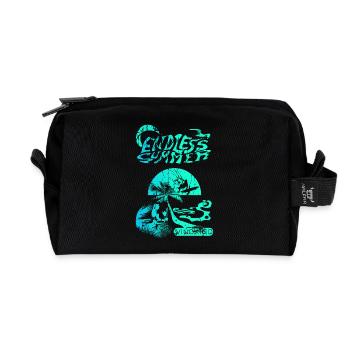 kitesurfing - Recycled Toiletry Zip Bag - black - Front