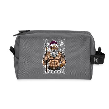 06 Maléfique Père Noël Homme Flocons de neige - Trousse de toilette en tissu recyclé - anthracite - Devant
