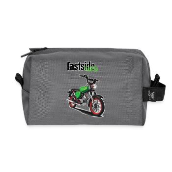 S51 (grün) // Illustration - Recycelte Kulturtasche - Anthrazit - Vorne