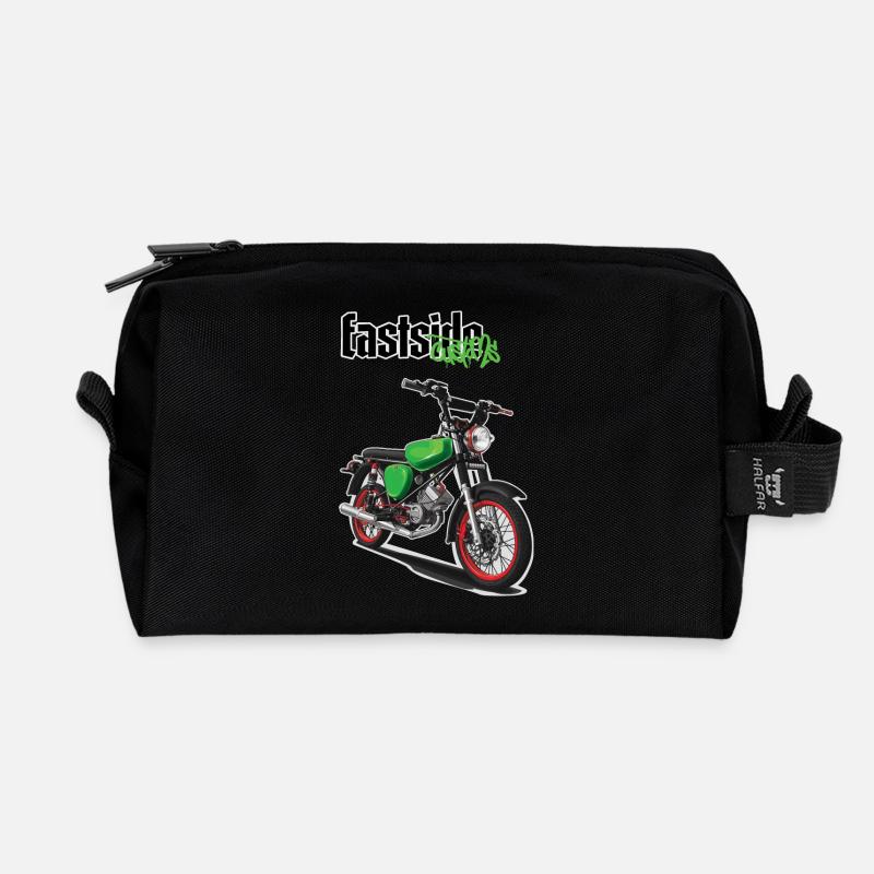 S51 (grün) // Illustration - Recycelte Kulturtasche - Schwarz