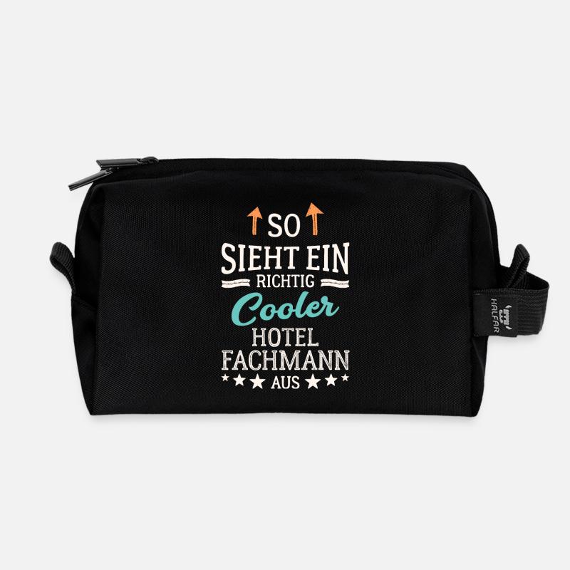 So sieht ein richtig cooler Hotelfachmann aus - Recycelte Kulturtasche - Schwarz