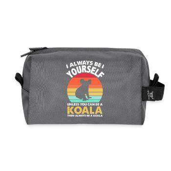 Koala - Recycled Toiletry Zip Bag - anthracite - Front
