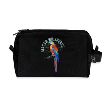 Passion for macaws - Recycled Toiletry Zip Bag - black - Front