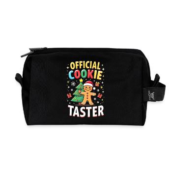 Bouton officiel des cookies - Trousse de toilette en tissu recyclé - noir - Devant