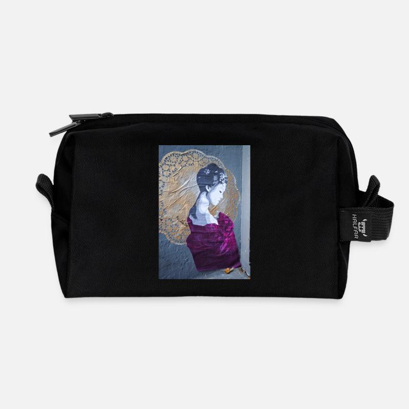 Streetart - Recycelte Kulturtasche - Schwarz