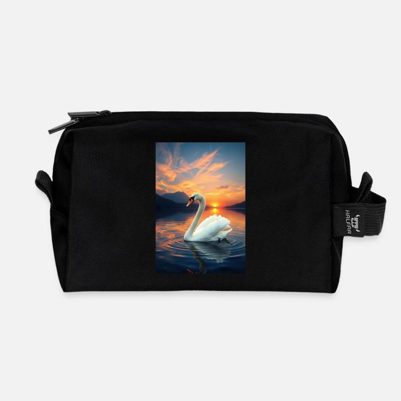 Swan Style - Recycled Toiletry Zip Bag - black