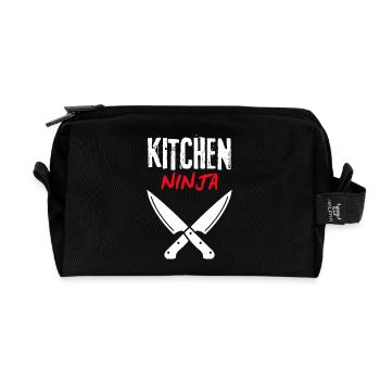 Kitchen Ninja – Meister der Klingen - Recycelte Kulturtasche - Schwarz - Vorne