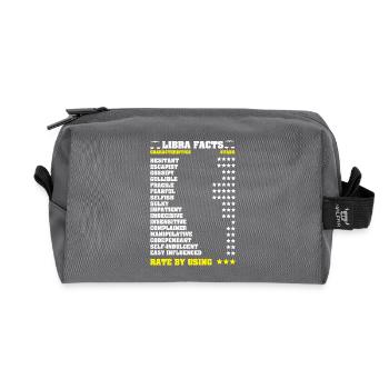 Signe du zodiaque Balance - Trousse de toilette en tissu recyclé - anthracite - Devant