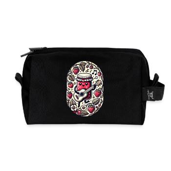 Confiture de fraises - Trousse de toilette en tissu recyclé - noir - Devant