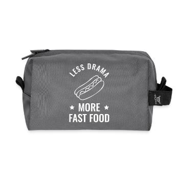 Hotdogs Fast Food Essen Geschenk Spruch Lustiges - Recycelte Kulturtasche - Anthrazit - Vorne