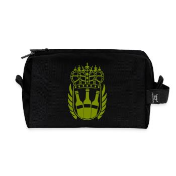 Armoiries de la bière - Trousse de toilette en tissu recyclé - noir - Devant