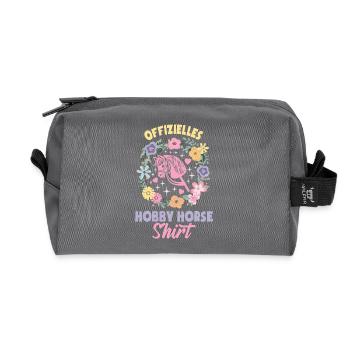 Mein Offizielles Hobby Horse Shirt - Geschenk - Recycelte Kulturtasche - Anthrazit - Vorne