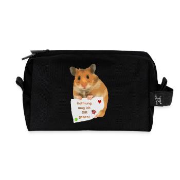 Hamster Note Hope Beacon of Hope - Recycled Toiletry Zip Bag - black - Front