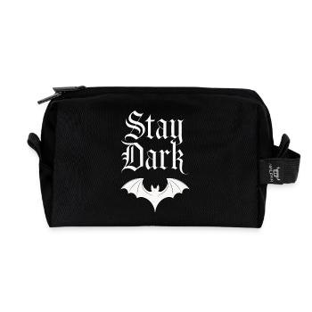 Stay Dark: Fledermaus der Nacht - Recycelte Kulturtasche - Schwarz - Vorne