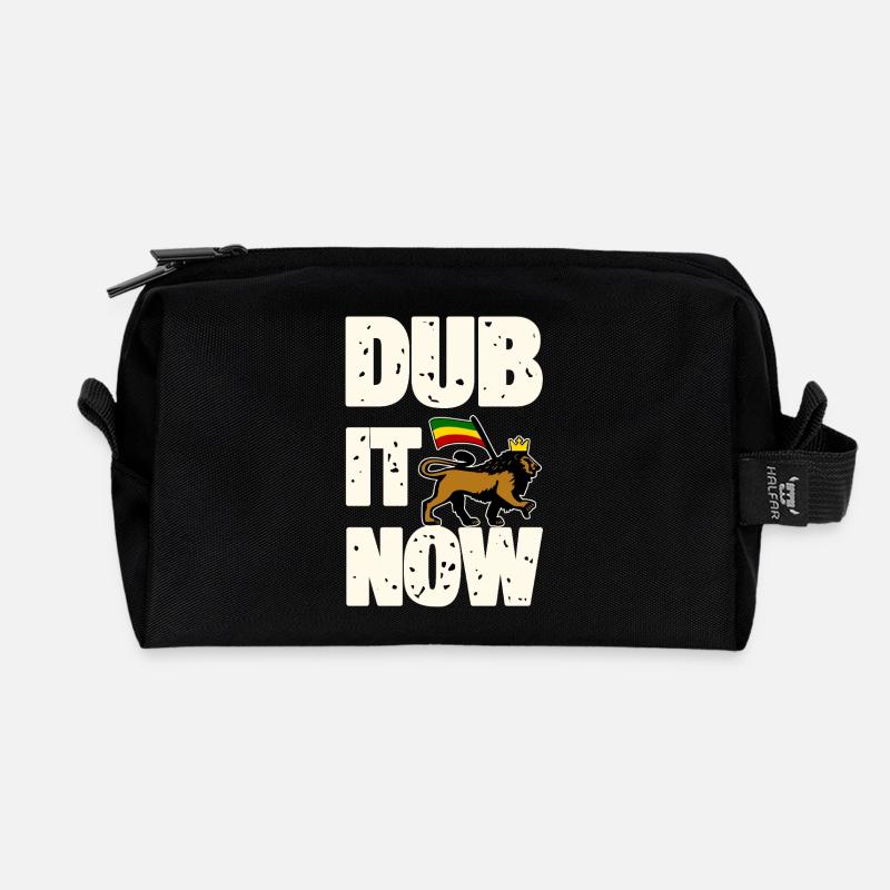 Dub It Now Lion - Recycelte Kulturtasche - Schwarz