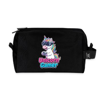 Unicorn Gamer VR Edition - Recycelte Kulturtasche - Schwarz - Vorne