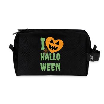 Joyeux Halloween Citrouille Zombie Sorcière Vampire Costume - Trousse de toilette en tissu recyclé - noir - Devant