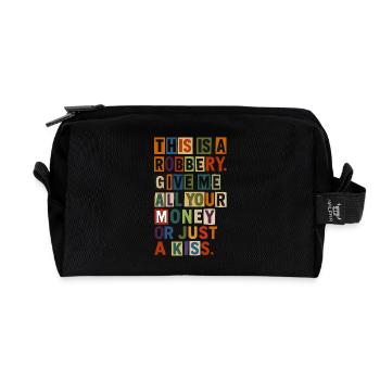 Lösegeldforderung Fett Typografie T-Shirt - Recycelte Kulturtasche - Schwarz - Vorne